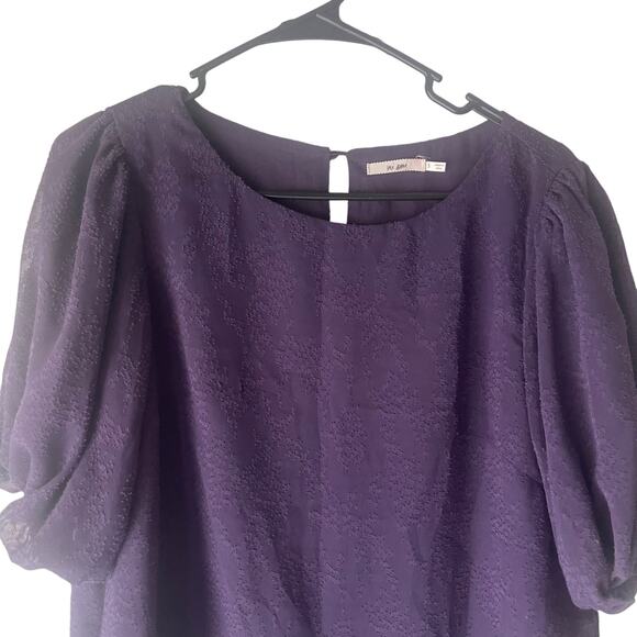 Mi Ami Women Size Small Dark Purple Romantic Fairy‎ Grunge Babydoll Top - Picture 2 of 10